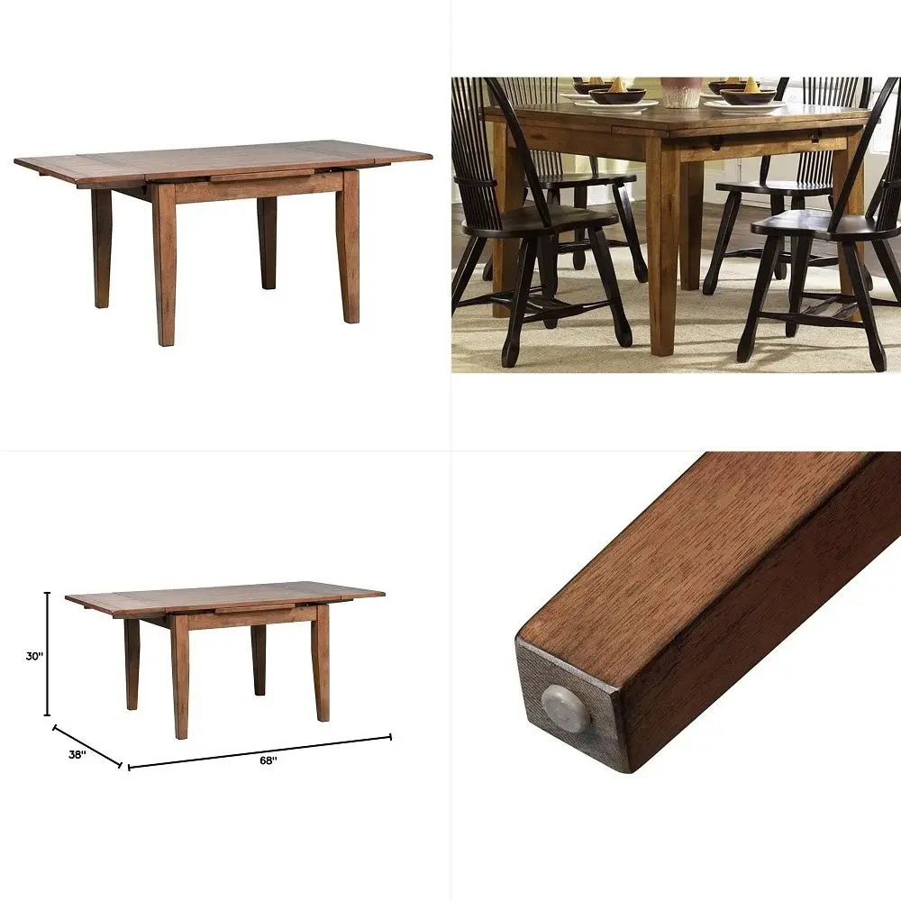 Furniture Industries Treasures Retractable Leg Table Oak, W38 x D68 x H30, Medium Brown
Furniture Industries Treasures Retractable Leg Table Oak, W38 x D68 x H30, Medium Brown