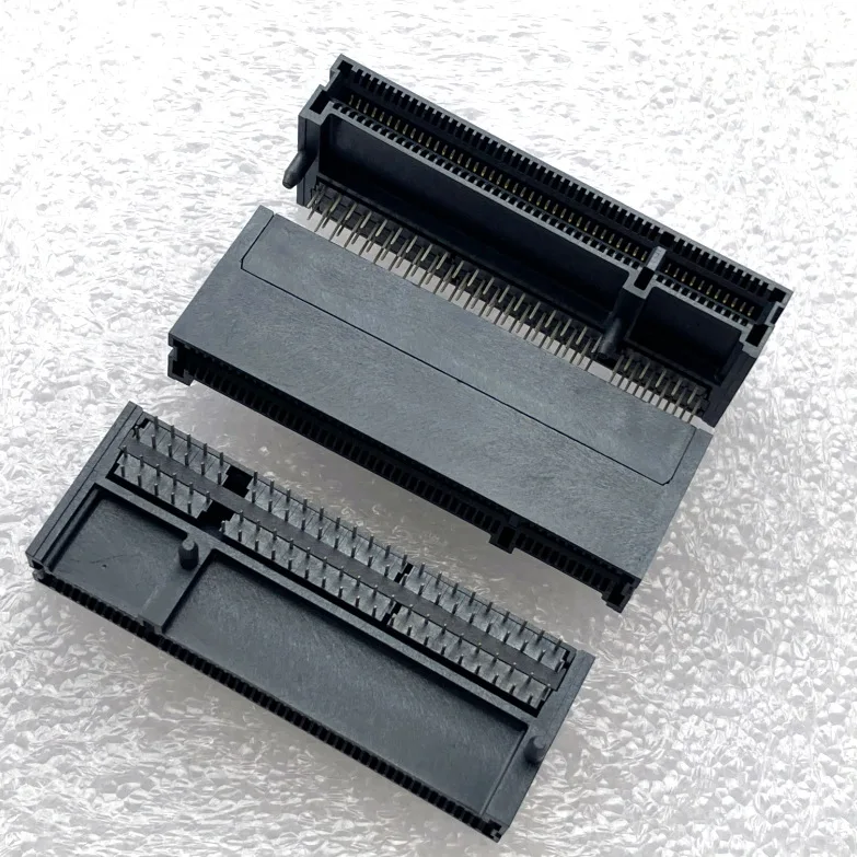 For PCIE graphics card slot 98P X8 side plug, graphics card memory card slot 90 degrees in-line, socket connector
For PCIE graphics card slot 98P X8 side plug, graphics card memory card slot 90 degrees in-line, socket connector