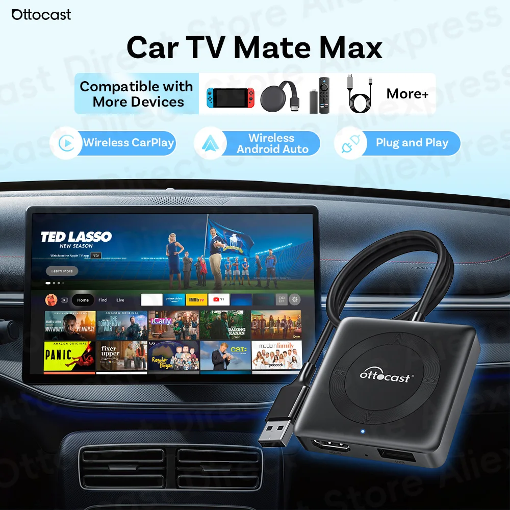 Ottocast Car TV Box CarPlay Android Auto Беспроводной адаптер для HDMI TV Stick Быстрое и стабильное подключение Проводное зеркало на экране
Ottocast Car TV Box CarPlay Android Auto Беспроводной адаптер для HDMI TV Stick Быстрое и стабильное подключение Проводное зеркало на экране