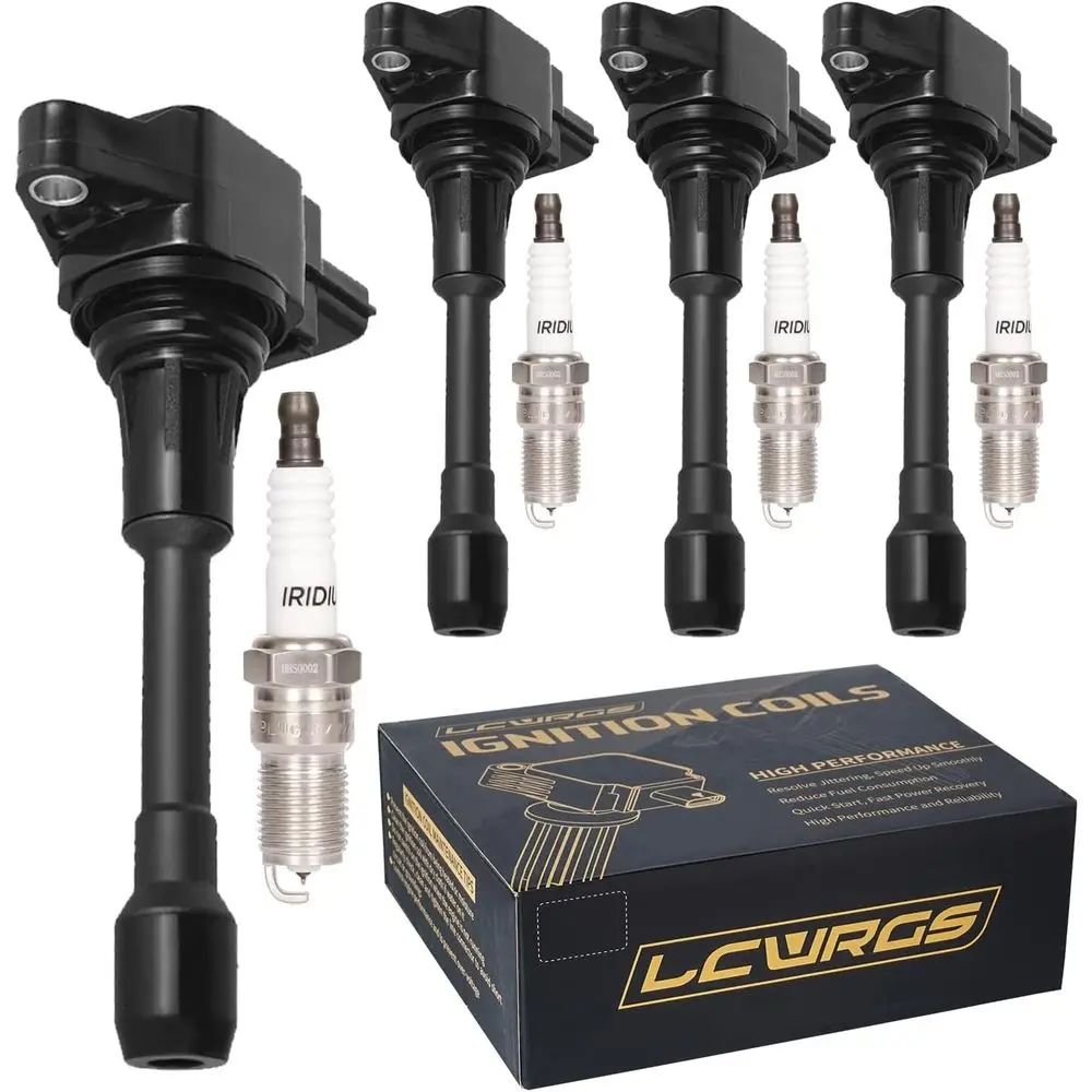 Set of 4 Ignition Coil Pack and Spark Plugs Fits for 2007 2008 2009 2010 2011 2012 2013 Nissan Altima Versa Sentra Rogue Cube NV
Set of 4 Ignition Coil Pack and Spark Plugs Fits for 2007 2008 2009 2010 2011 2012 2013 Nissan Altima Versa Sentra Rogue Cube NV