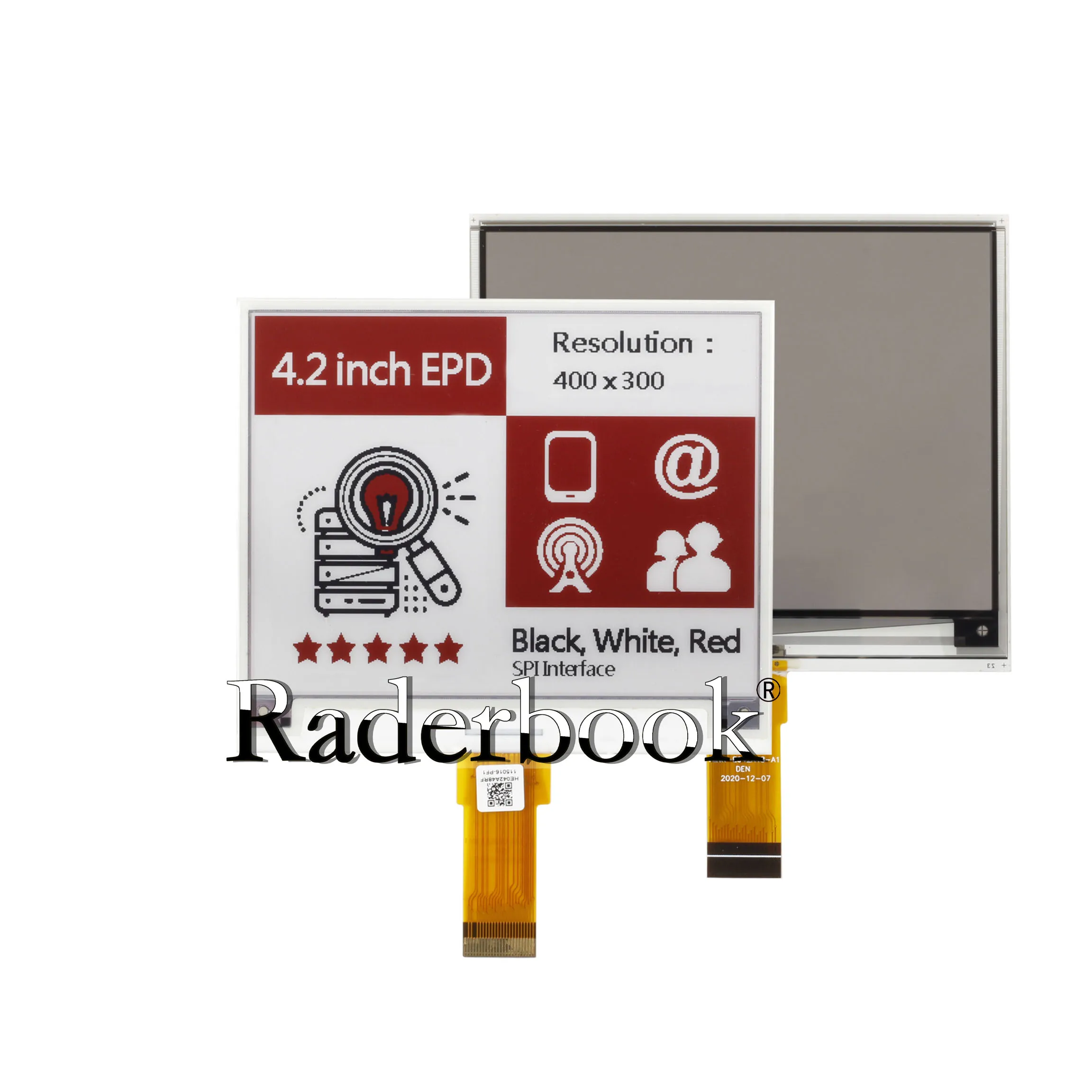 4,2-дюймовый 24-контактный SPI красный, белый, черный HINK-E042A48-A1 Eink E-Paper ЖК-экран 400x300
4,2-дюймовый 24-контактный SPI красный, белый, черный HINK-E042A48-A1 Eink E-Paper ЖК-экран 400x300