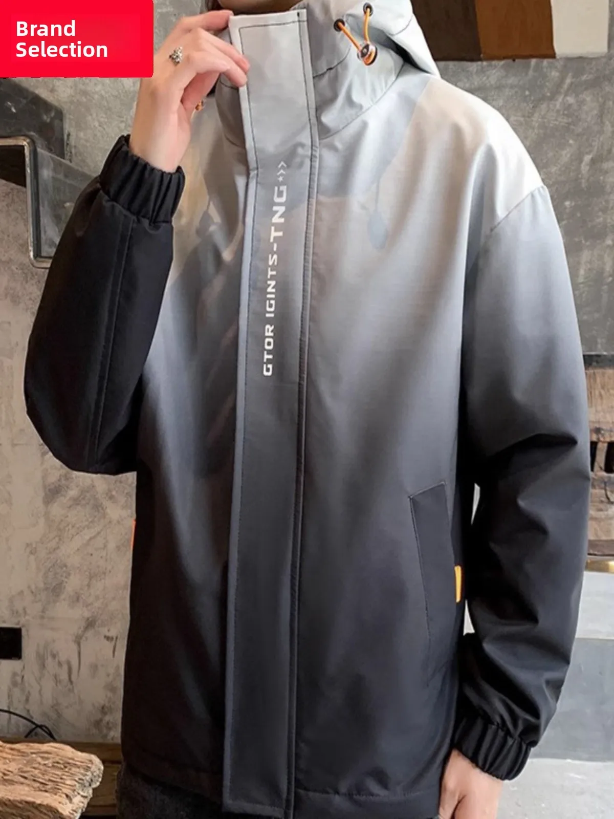 Fall New Men's Casual Loose adient Jaet Korean Sle Youth Sport Versatile Trendy Hooded Coat Polyester Fiber 00%
Fall New Men's Casual Loose adient Jaet Korean Sle Youth Sport Versatile Trendy Hooded Coat Polyester Fiber 00%