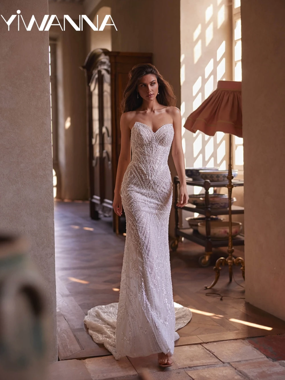 Dazzling Embroidery Lace Mermaid Long Wedding Dress Illusion Sleeveless Bridal Gown Customized New Graceful Dresses For Bride
Dazzling Embroidery Lace Mermaid Long Wedding Dress Illusion Sleeveless Bridal Gown Customized New Graceful Dresses For Bride