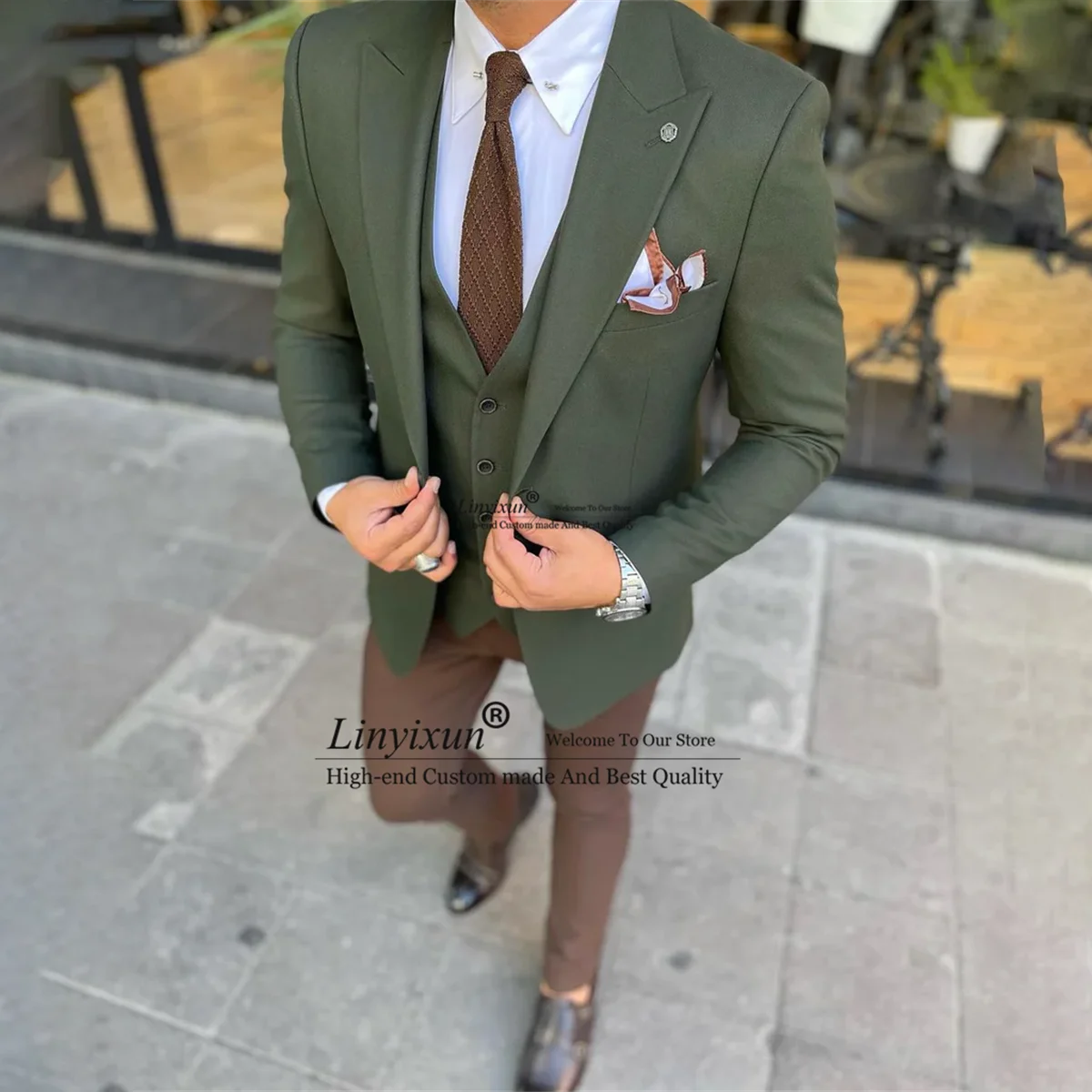 Fashion Mens Suits Slim Fit Formal Business Male Blazer Hombre 3 Piece Jacket Vest Pants Set Wedding Groom Tuxedo Costume Homme
Fashion Mens Suits Slim Fit Formal Business Male Blazer Hombre 3 Piece Jacket Vest Pants Set Wedding Groom Tuxedo Costume Homme
