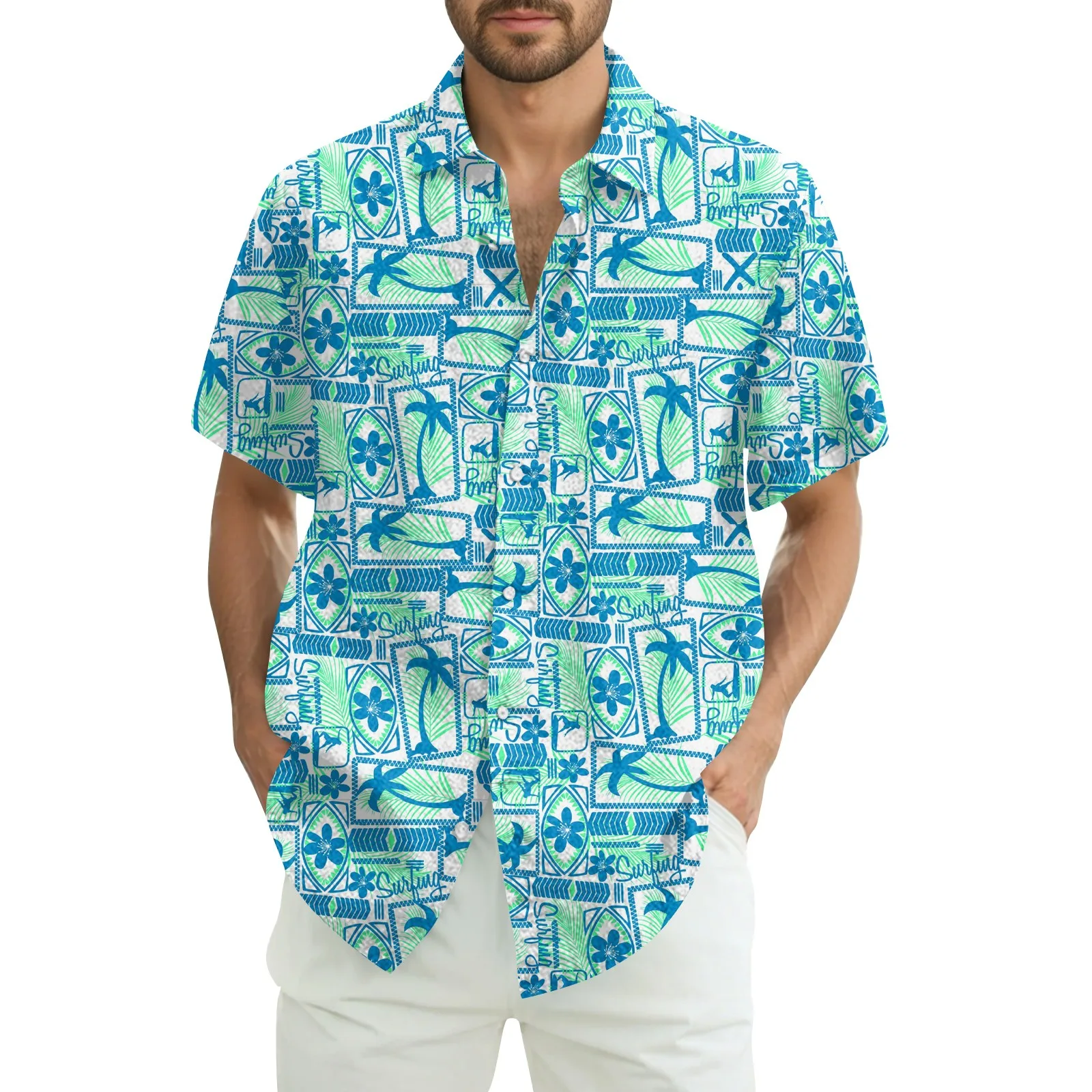 Summer Men'S Polo Shirt Printed Men'S Fashion Casual Loose Hawaiian Shirts Man Print Short-Sleeved Shirt Single Breasted Tops
Summer Men'S Polo Shirt Printed Men'S Fashion Casual Loose Hawaiian Shirts Man Print Short-Sleeved Shirt Single Breasted Tops