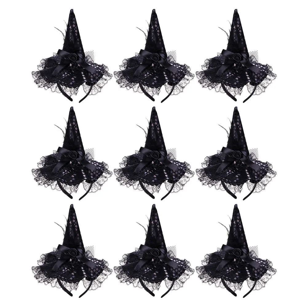 9 Pcs Witch Hat Headband Halloween Headdress Lightweight Cloth Hair Bands for Women Child Party Cosplay Festival Accessories Non
9 Pcs Witch Hat Headband Halloween Headdress Lightweight Cloth Hair Bands for Women Child Party Cosplay Festival Accessories Non