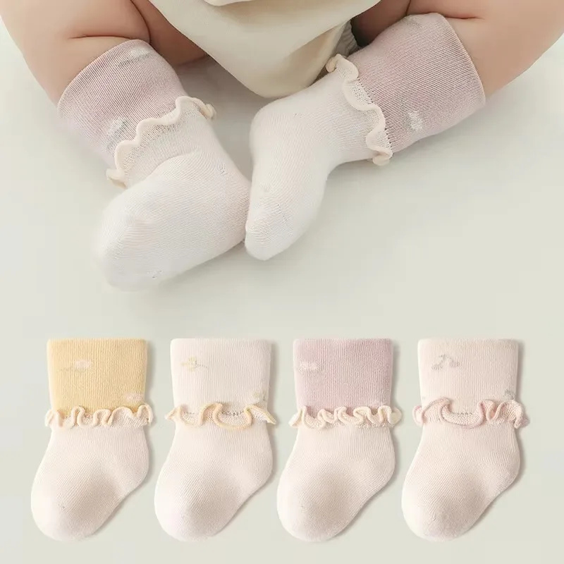 Newborn Infants Frilly Socks Soft Girls Cotton Sock For Kids Flower Pattern Children's Sock High Quality Baby Socken
Newborn Infants Frilly Socks Soft Girls Cotton Sock For Kids Flower Pattern Children's Sock High Quality Baby Socken