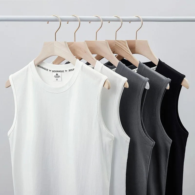 220G Cotton Vest Men's Summer White Base Shirt Sports Fitness Hurdles Basketball Cut Sleeve Wide Shoulder Sleeveless T-Shirt
220G Cotton Vest Men's Summer White Base Shirt Sports Fitness Hurdles Basketball Cut Sleeve Wide Shoulder Sleeveless T-Shirt