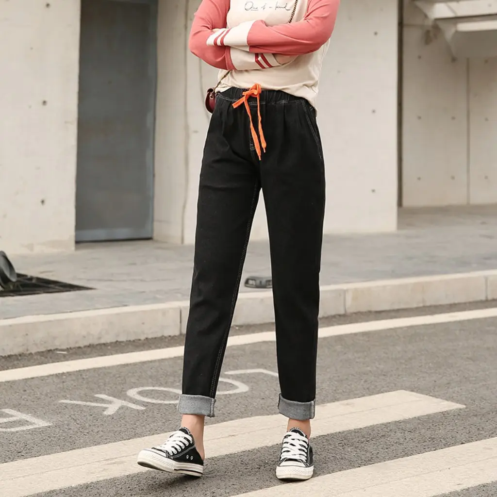 Весенние свободные джинсы больших размеров с высокой талией, облегающие брюки Харлан в корейском стиле Jiajun 42038
Весенние свободные джинсы больших размеров с высокой талией, облегающие брюки Харлан в корейском стиле Jiajun 42038