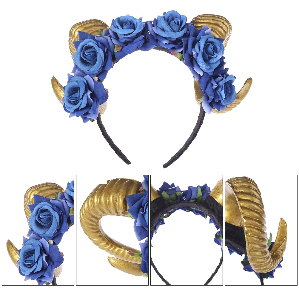 Halloween Costume Rose Hair Accessories Simulation Horn Headb Gothic Headdress Polyethylene Rigid Hoop Lightweight Comfortable
Halloween Costume Rose Hair Accessories Simulation Horn Headb Gothic Headdress Polyethylene Rigid Hoop Lightweight Comfortable
