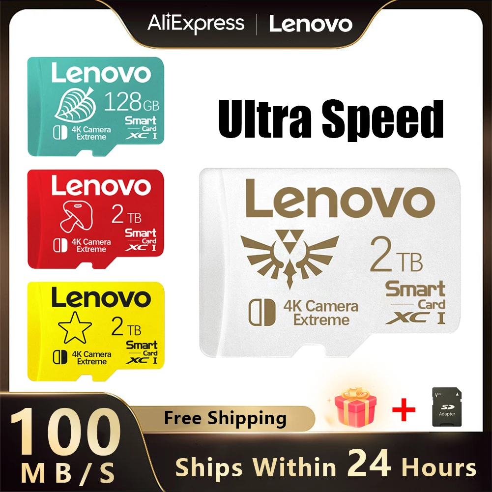 Карта памяти Lenovo 128 ГБ High-Speed Micro SD U3 V30 TF SD для телефонов Xiaomi, камер, планшетов и ПК - быстрое флеш-накопление
Карта памяти Lenovo 128 ГБ High-Speed Micro SD U3 V30 TF SD для телефонов Xiaomi, камер, планшетов и ПК - быстрое флеш-накопление