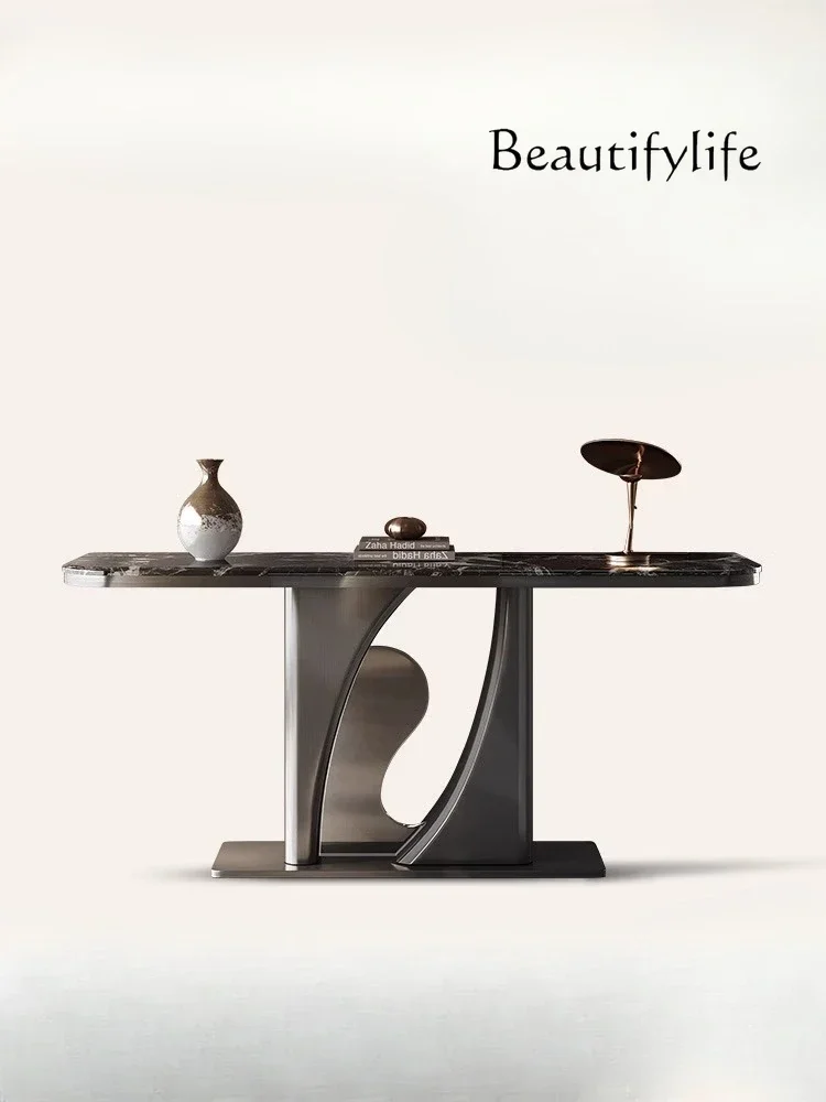 Modern light luxury rock slab entrance table corridor aisle cabinet Italian minimalist natural stone entrance platform
Modern light luxury rock slab entrance table corridor aisle cabinet Italian minimalist natural stone entrance platform