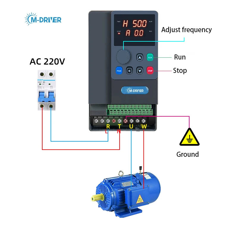M-driver Single Phase 220v VFD 1.5kw 2.2kw Frequency Converter for Single Phase Motor
M-driver Single Phase 220v VFD 1.5kw 2.2kw Frequency Converter for Single Phase Motor
