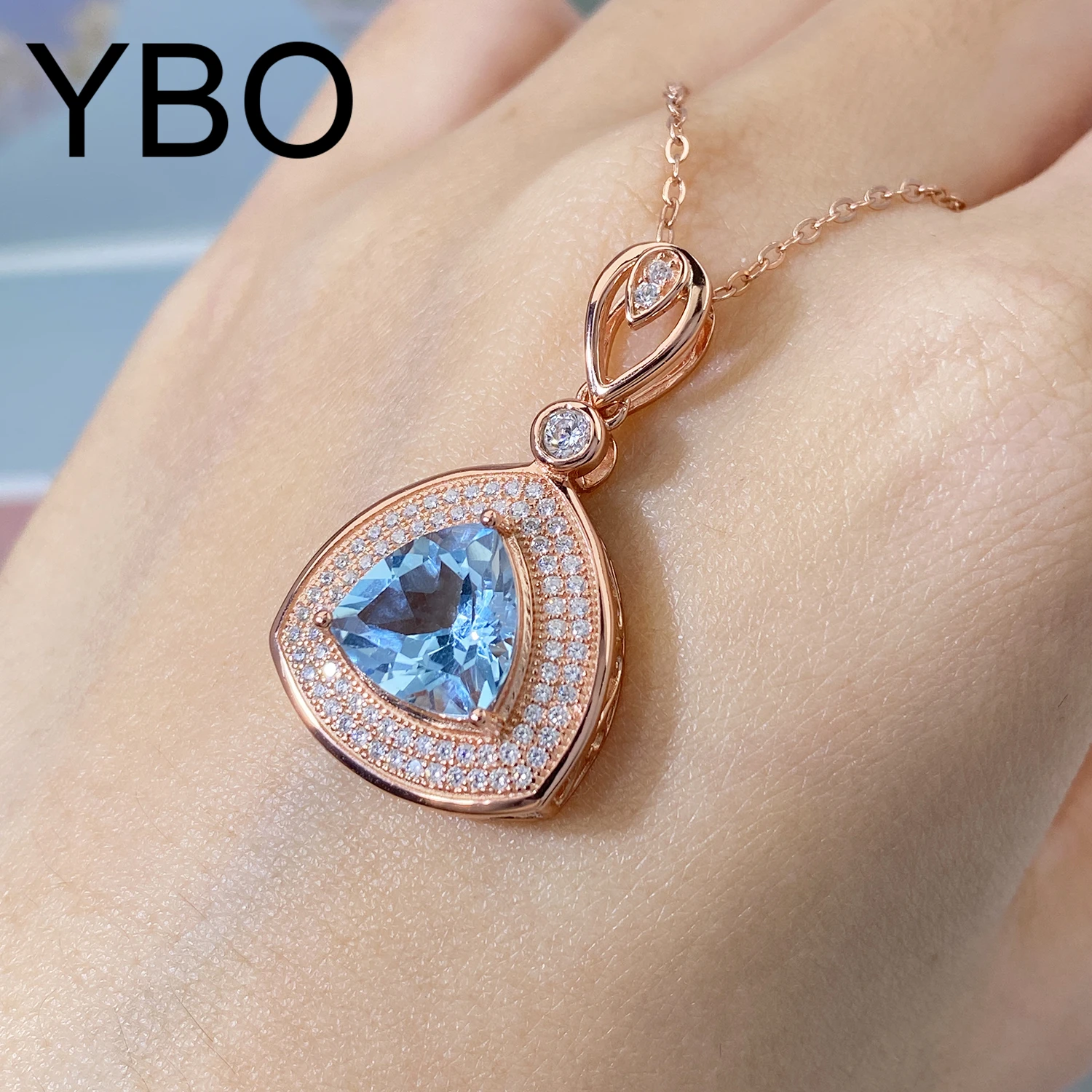 YBO Fashion Rose Gold Plated Shield Pendant Necklaces Women's 925 Sterling Silver Luxury Jewelry Natural Triangle Topaz Necklace
YBO Fashion Rose Gold Plated Shield Pendant Necklaces Women's 925 Sterling Silver Luxury Jewelry Natural Triangle Topaz Necklace