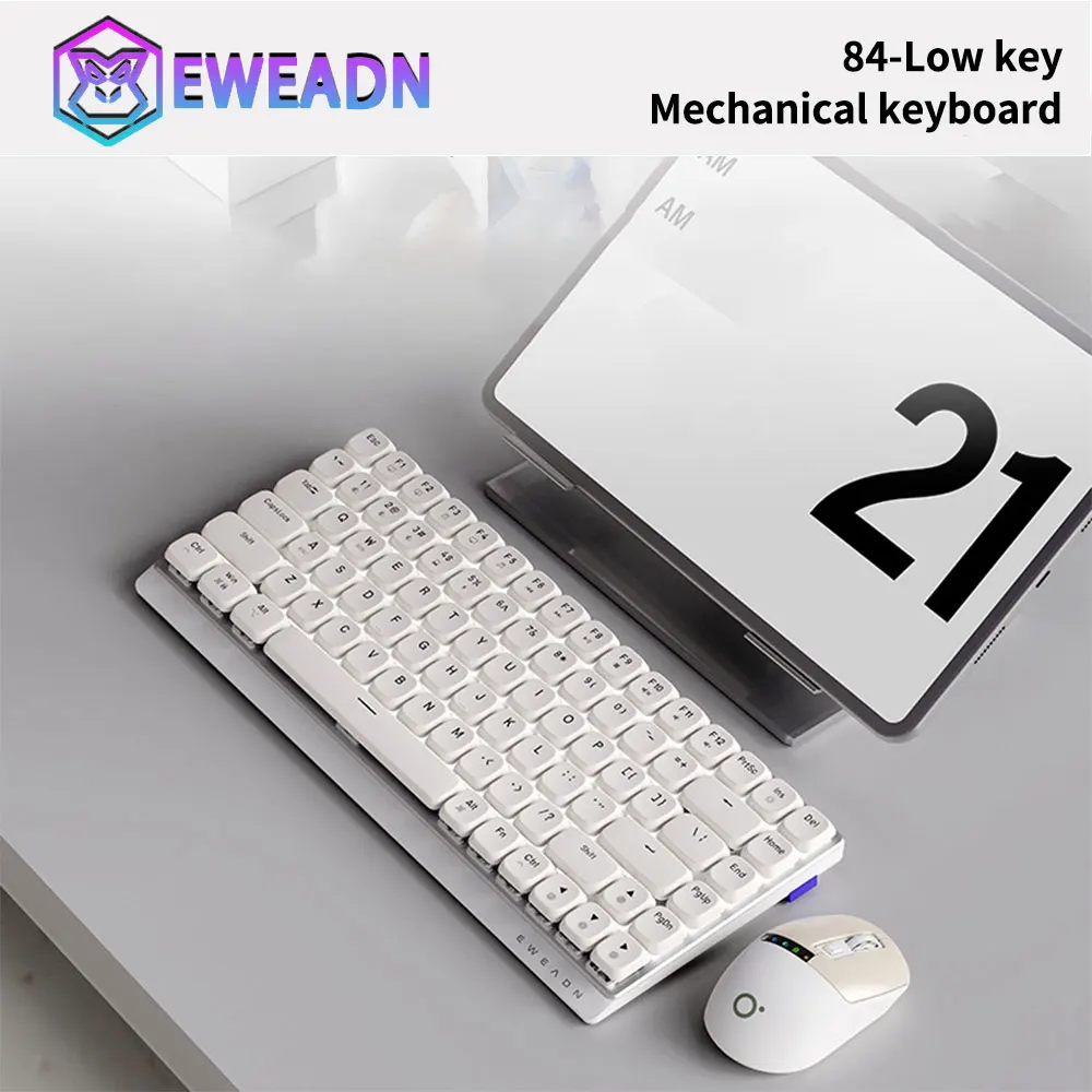 EWEADN MK84 Ультратонкая механическая клавиатура с расходом Беспроводная Bluetooth Mute Down Axis Офисная игровая клавиатура Специальная низкая клавиатура 
EWEADN MK84 Ультратонкая механическая клавиатура с расходом Беспроводная Bluetooth Mute Down Axis Офисная игровая клавиатура Специальная низкая клавиатура
