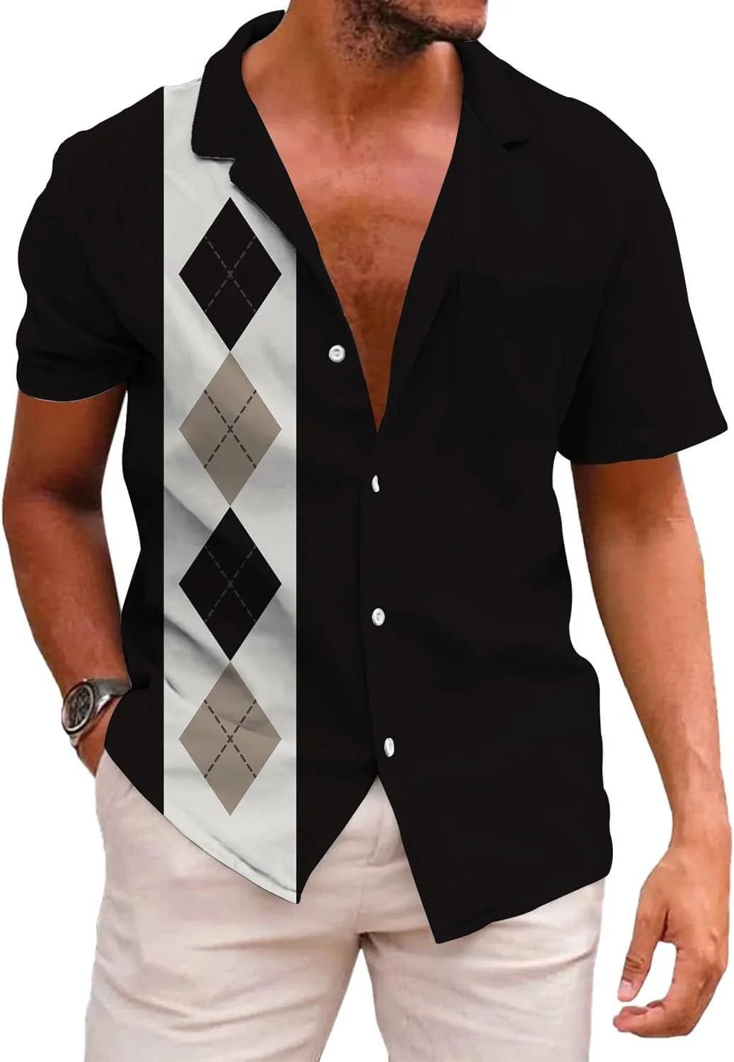 Men's summer cool short-sleeved lapel beach shirt natural plant coconut tree 3D printed shirt Hawaiian vacation casual party top
Men's summer cool short-sleeved lapel beach shirt natural plant coconut tree 3D printed shirt Hawaiian vacation casual party top