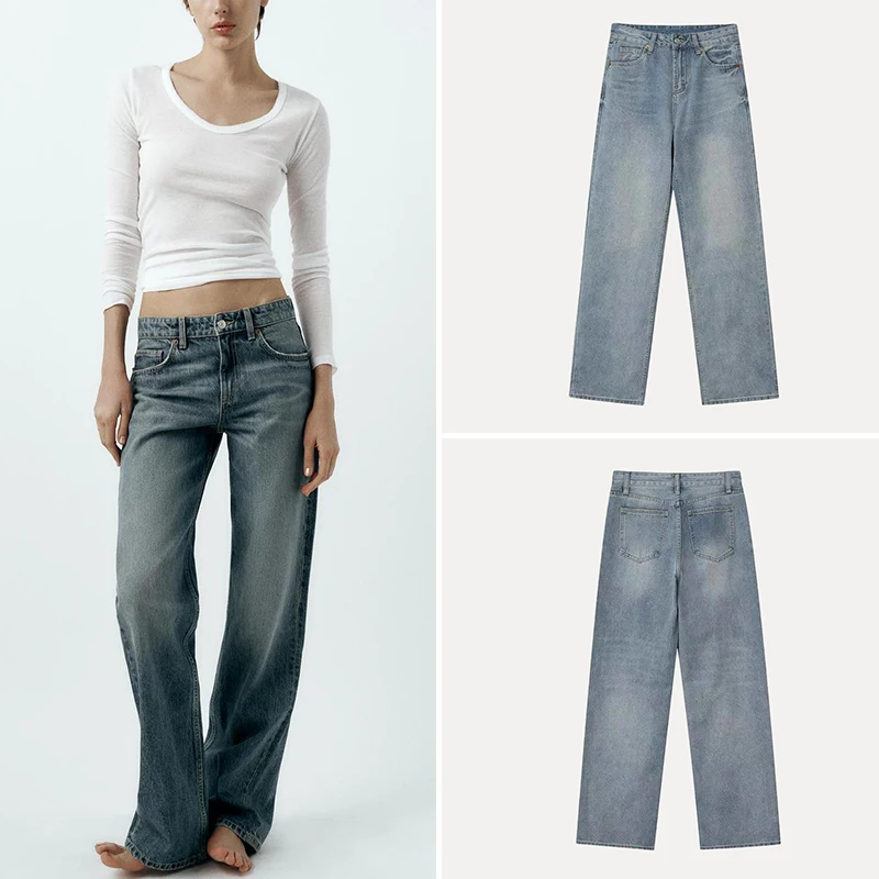 Summer 2025 Women's Loose Wide Leg mid Waist Long Jeans Casual High Waist Zipper Sle Autumn Season Loose Fit Jeans
Summer 2025 Women's Loose Wide Leg mid Waist Long Jeans Casual High Waist Zipper Sle Autumn Season Loose Fit Jeans