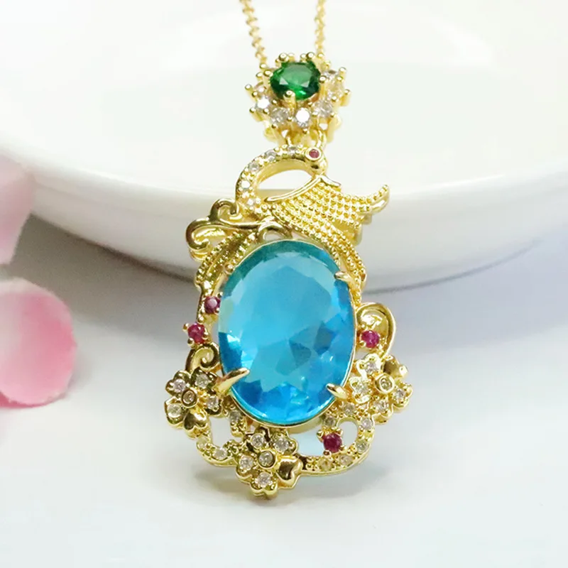 Fashion Jewelry Red Phoenix Pendant Blue Necklace Jewelry
Fashion Jewelry Red Phoenix Pendant Blue Necklace Jewelry