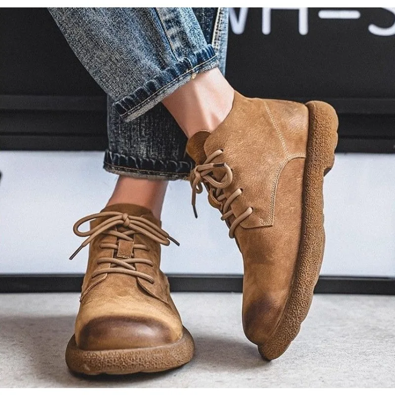 Men's 2026 Spring/Summer New Style Fashion Big Head Men's Boots with Breathable Soft Soles and Comfortable Leather Shoes for Men
Men's 2026 Spring/Summer New Style Fashion Big Head Men's Boots with Breathable Soft Soles and Comfortable Leather Shoes for Men