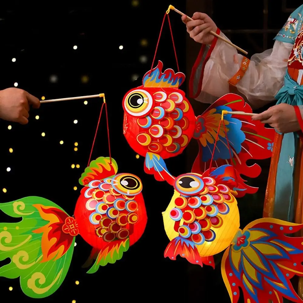 Chinese Style Fish Middle Autumn Festival Lantern Handmade Paper Goldfish Lantern Luminous Material Kit Handheld Lantern
Chinese Style Fish Middle Autumn Festival Lantern Handmade Paper Goldfish Lantern Luminous Material Kit Handheld Lantern