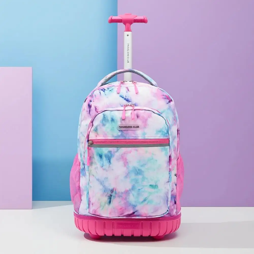 18 Rolling Backpack with Shoulder Straps, Tie-Dye Design
18 Rolling Backpack with Shoulder Straps, Tie-Dye Design