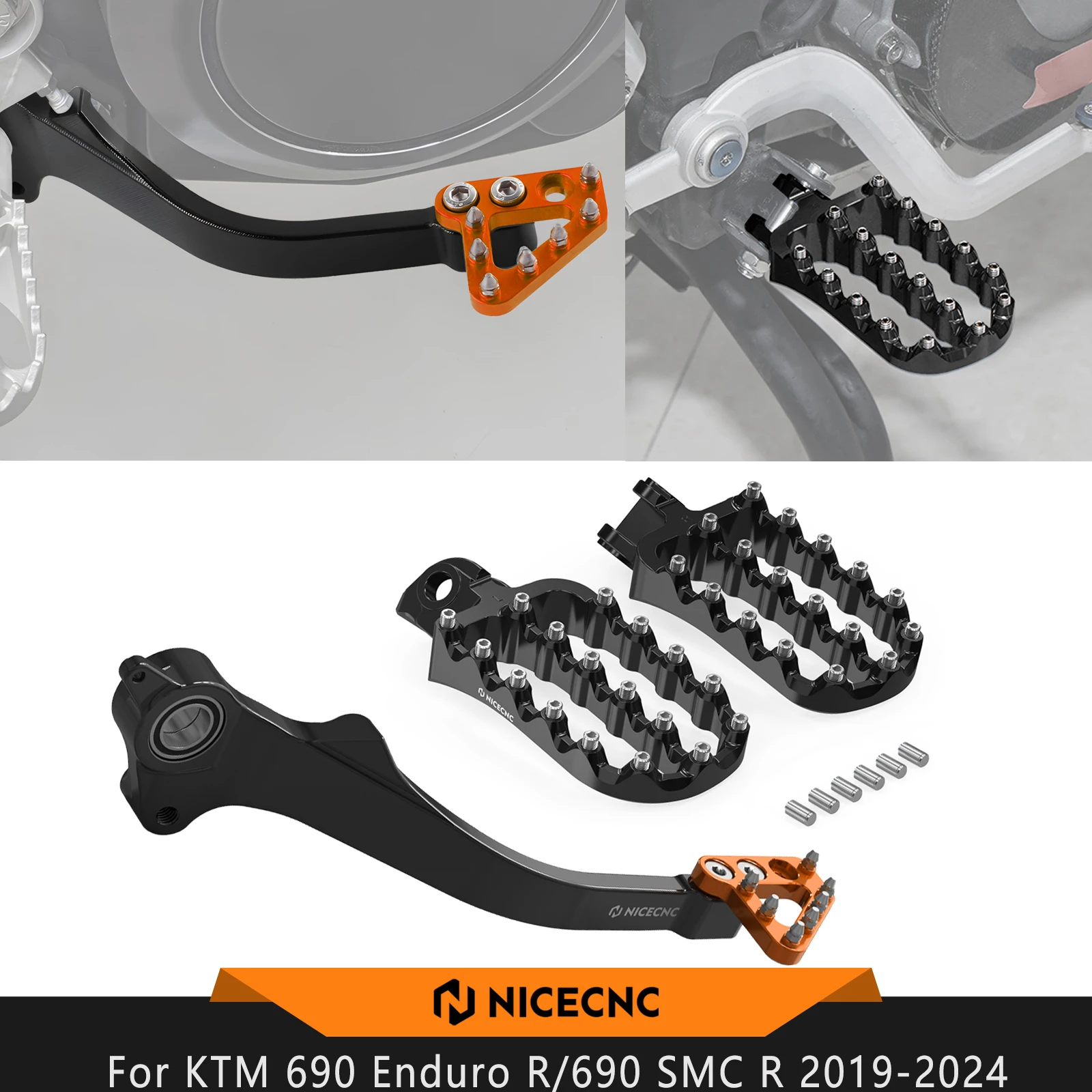 For KTM 690 Enduro R 690 SMC R 2019-2024 Husqvarna 701 Enduro /Supermoto 20-2024 NICECNC Foot Brake Pedal Lever Footpegs Set
For KTM 690 Enduro R 690 SMC R 2019-2024 Husqvarna 701 Enduro /Supermoto 20-2024 NICECNC Foot Brake Pedal Lever Footpegs Set