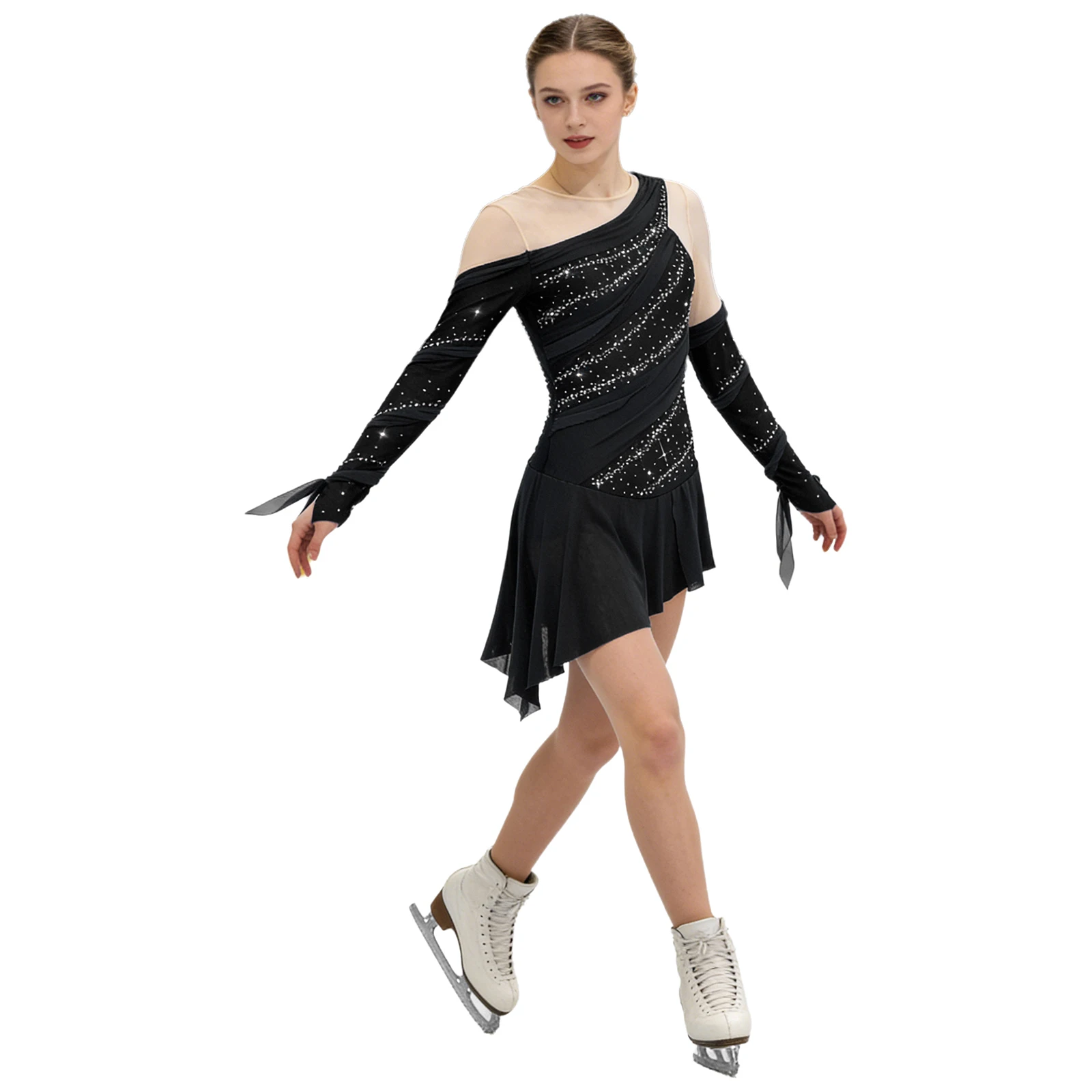 Women Ruched Contemporary Lyrical Dance Leotard Dresses Irregular Tulle Sheer Mesh Skating Ballet Latin Gymnastics Dancewear
Women Ruched Contemporary Lyrical Dance Leotard Dresses Irregular Tulle Sheer Mesh Skating Ballet Latin Gymnastics Dancewear