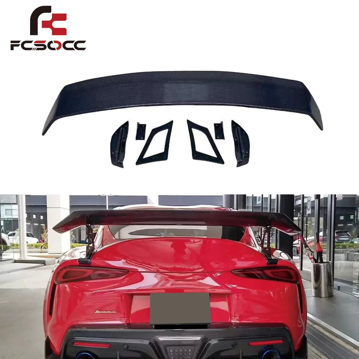 VOT Style Carbon Fiber Rear Bumper Lip and Trunk Spoiler Wing New Condition for 2019-2021 for Toyota for Supra A90 Bumpers
VOT Style Carbon Fiber Rear Bumper Lip and Trunk Spoiler Wing New Condition for 2019-2021 for Toyota for Supra A90 Bumpers