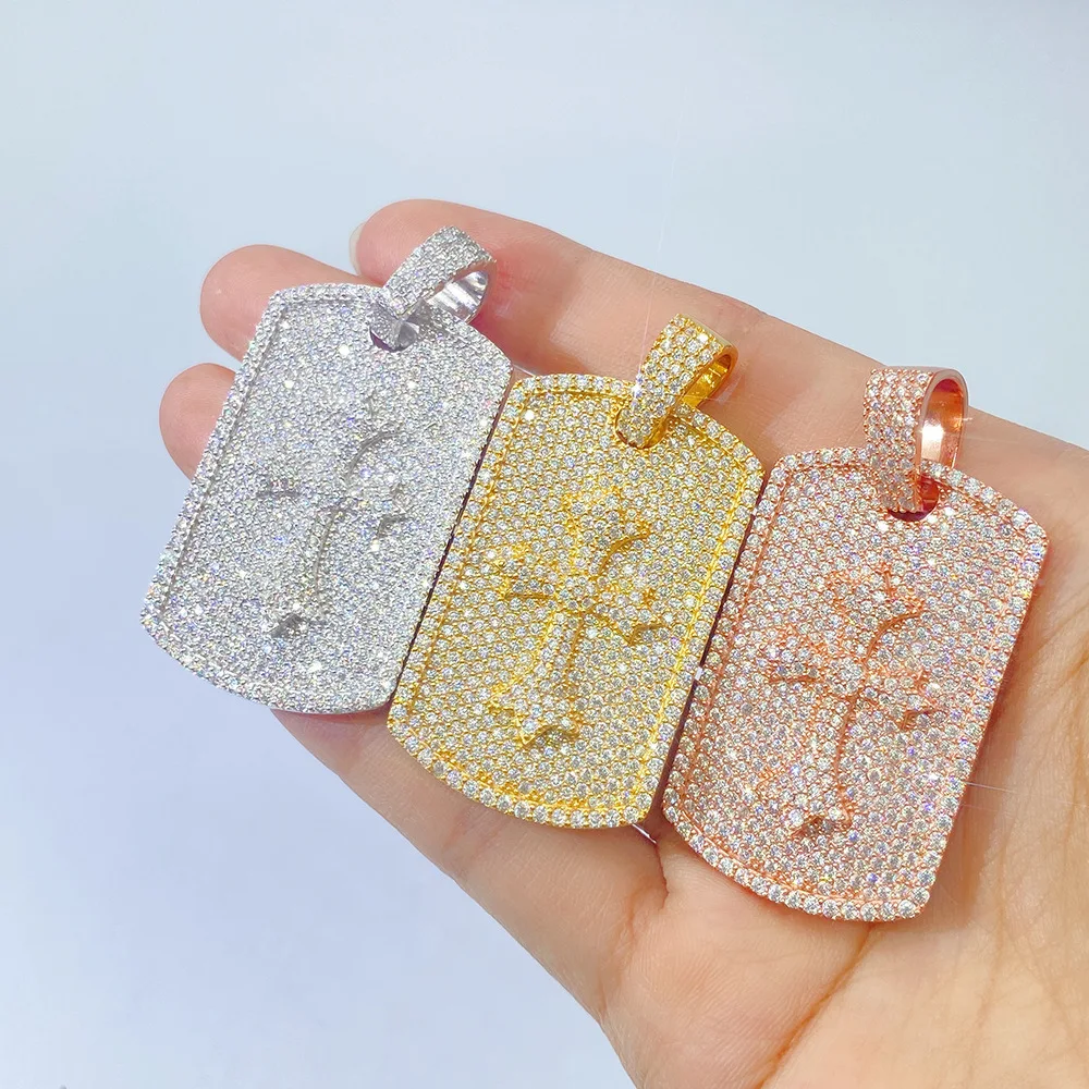 New s925 silver rectangular hang tag hip-hop pendant, unisex hip-hop moissani diamond pendant necklace
New s925 silver rectangular hang tag hip-hop pendant, unisex hip-hop moissani diamond pendant necklace