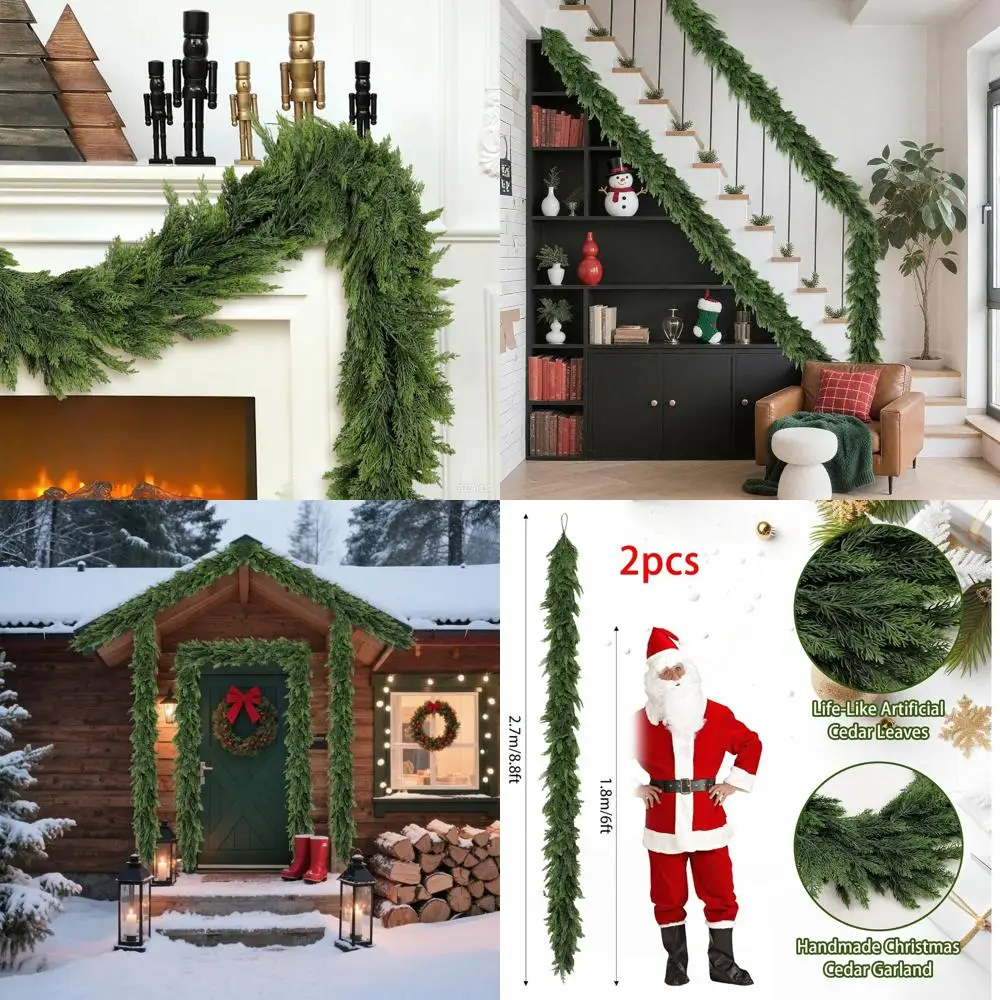 Искусственные кедровые гирлянды, 2 шт., длина 9 футов, реалистичные мягкие зеленые гирлянды из искусственной сосны для праздничных рождественских украшений, подходят для
Искусственные кедровые гирлянды, 2 шт., длина 9 футов, реалистичные мягкие зеленые гирлянды из искусственной сосны для праздничных рождественских украшений, подходят для