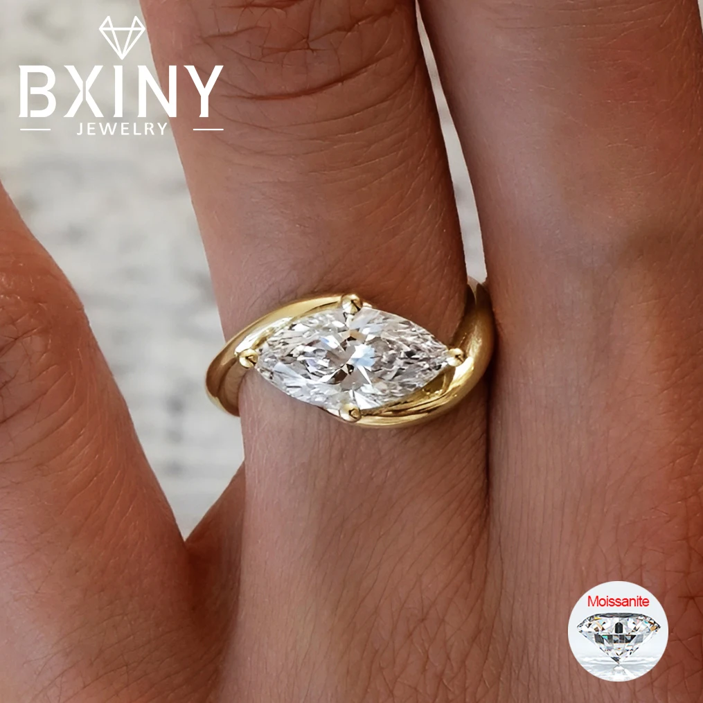 BXINY 1/2CT Кольцо с муассанитом маркизы S925, серебро 18 карат, позолота для женщин и мужчин, обручальное кольцо-пасьянс, подарок, ювелирные украшения с GRA
BXINY 1/2CT Кольцо с муассанитом маркизы S925, серебро 18 карат, позолота для женщин и мужчин, обручальное кольцо-пасьянс, подарок, ювелирные украшения с GRA