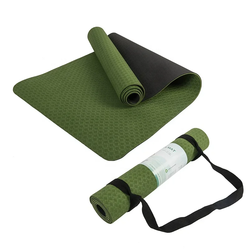 6mm Green Black Custom logo Design Printed Soft Fitness Anti slip Tpe Yoga Mat
6mm Green Black Custom logo Design Printed Soft Fitness Anti slip Tpe Yoga Mat