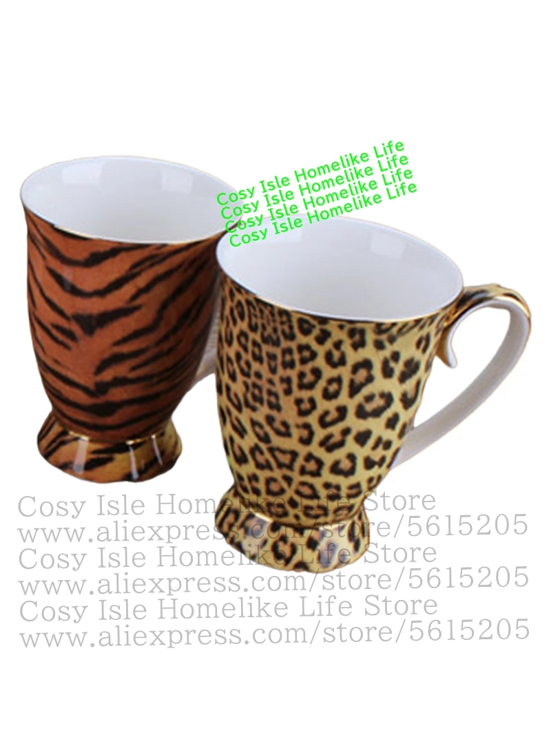 Creative mug Leopard print gilded bone China water cup, 280ml Large Ceramic coffee cup Tiger print Ceramic Mug kitchenware
Creative mug Leopard print gilded bone China water cup, 280ml Large Ceramic coffee cup Tiger print Ceramic Mug kitchenware