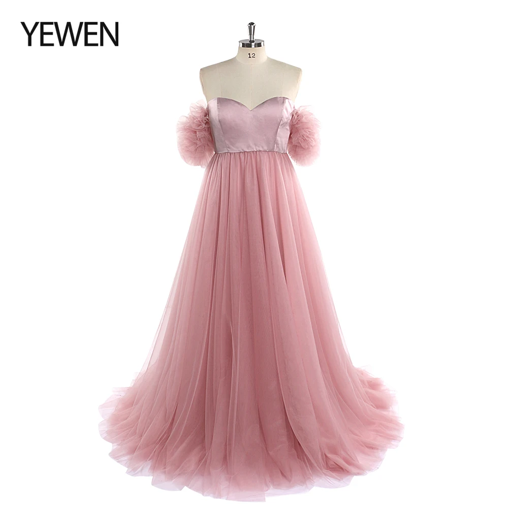 Pink Off Shoulder Tulle Evening Dress Long Floor Length Prom Party Gowns Fancy Photography Props YEWEN YW220905
Pink Off Shoulder Tulle Evening Dress Long Floor Length Prom Party Gowns Fancy Photography Props YEWEN YW220905