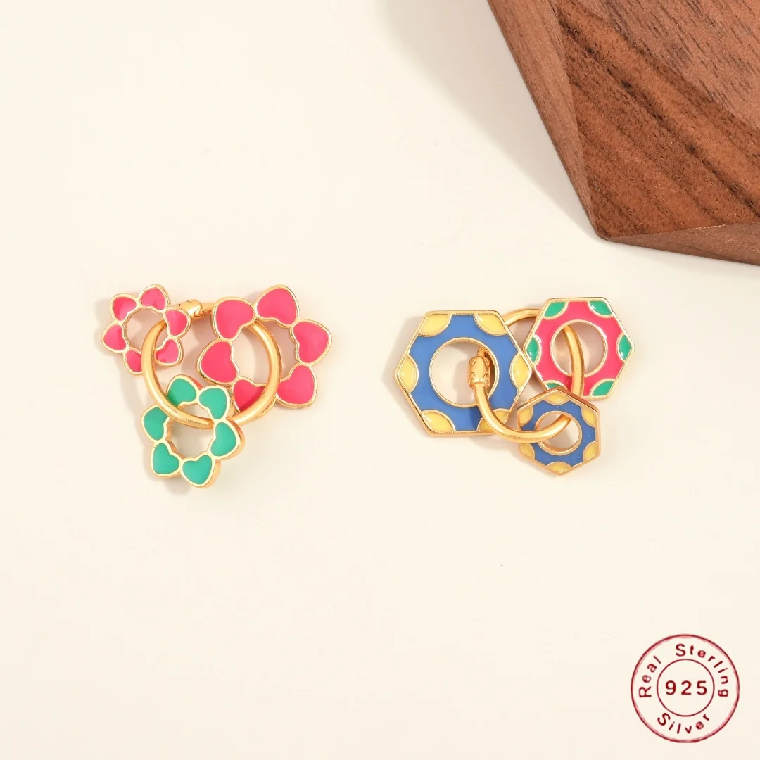 S925 Sterling Silver Enamel Flower Geometric Hexagon Charms, DIY Handmade Bracelet & Necklace Accessories SD163
S925 Sterling Silver Enamel Flower Geometric Hexagon Charms, DIY Handmade Bracelet & Necklace Accessories SD163