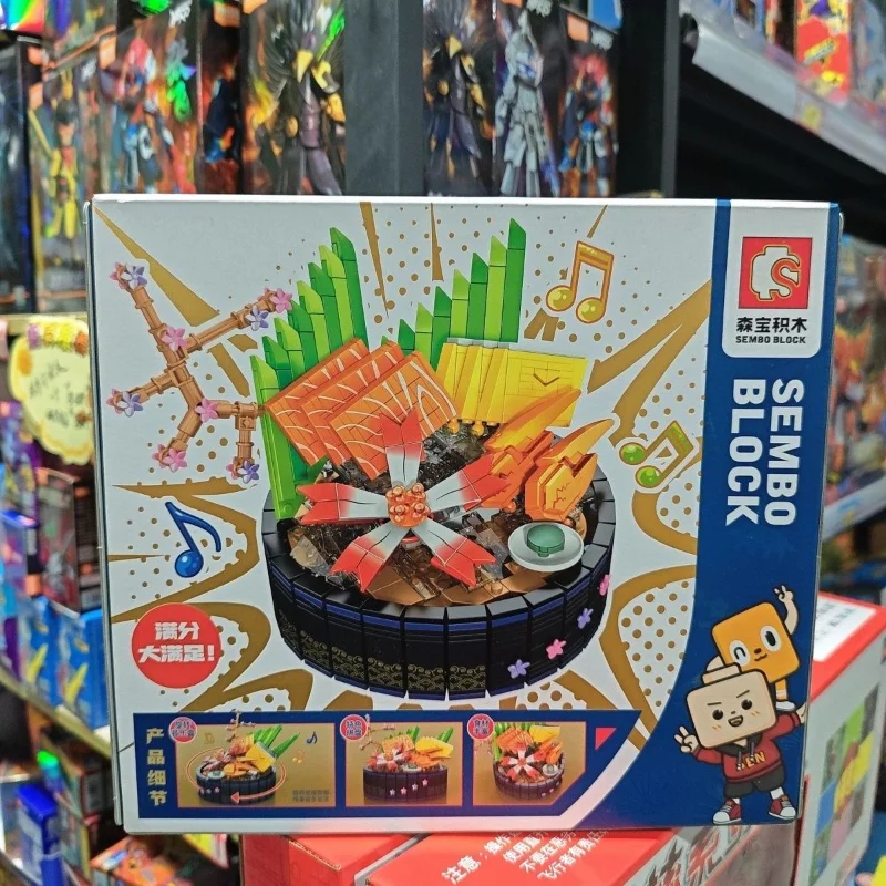 SEMBO BLOCK Japanese Cuisine Sashimi Platter Building Blocks Rotatable Music Box Perfect Holiday Gift For Kids Adults
SEMBO BLOCK Japanese Cuisine Sashimi Platter Building Blocks Rotatable Music Box Perfect Holiday Gift For Kids Adults