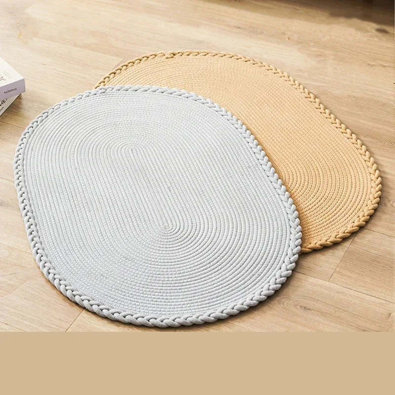 HeMu Handwoven Oval Cotton Bath Mat - Braided Edge Non-Slip Absorbent Shower Rug for Bathroom, Bedroom & Entryway
HeMu Handwoven Oval Cotton Bath Mat - Braided Edge Non-Slip Absorbent Shower Rug for Bathroom, Bedroom & Entryway