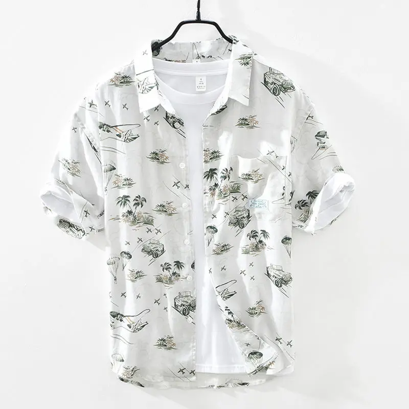 Short-sleeved shirt men's 2025 summer new printed cardigan floral casual versatile top
Short-sleeved shirt men's 2025 summer new printed cardigan floral casual versatile top