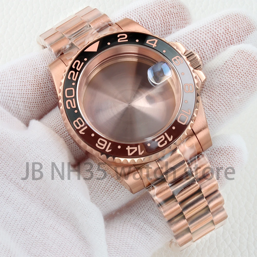 Rose Gold Pvd 40mm NH35 Watch Case Strap Sapphire Glass For Submariner GMT NH34 NH35 NH36 NH38 Automatic Movement 28.5mm Dial
Rose Gold Pvd 40mm NH35 Watch Case Strap Sapphire Glass For Submariner GMT NH34 NH35 NH36 NH38 Automatic Movement 28.5mm Dial