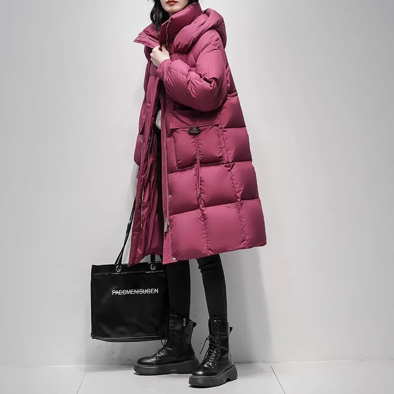 Winter Women's Warm Down Jacket 2024 New Hooded Parker Korean version Loose White duck down Coat Female Thicken Parkas Long Down
Winter Women's Warm Down Jacket 2024 New Hooded Parker Korean version Loose White duck down Coat Female Thicken Parkas Long Down