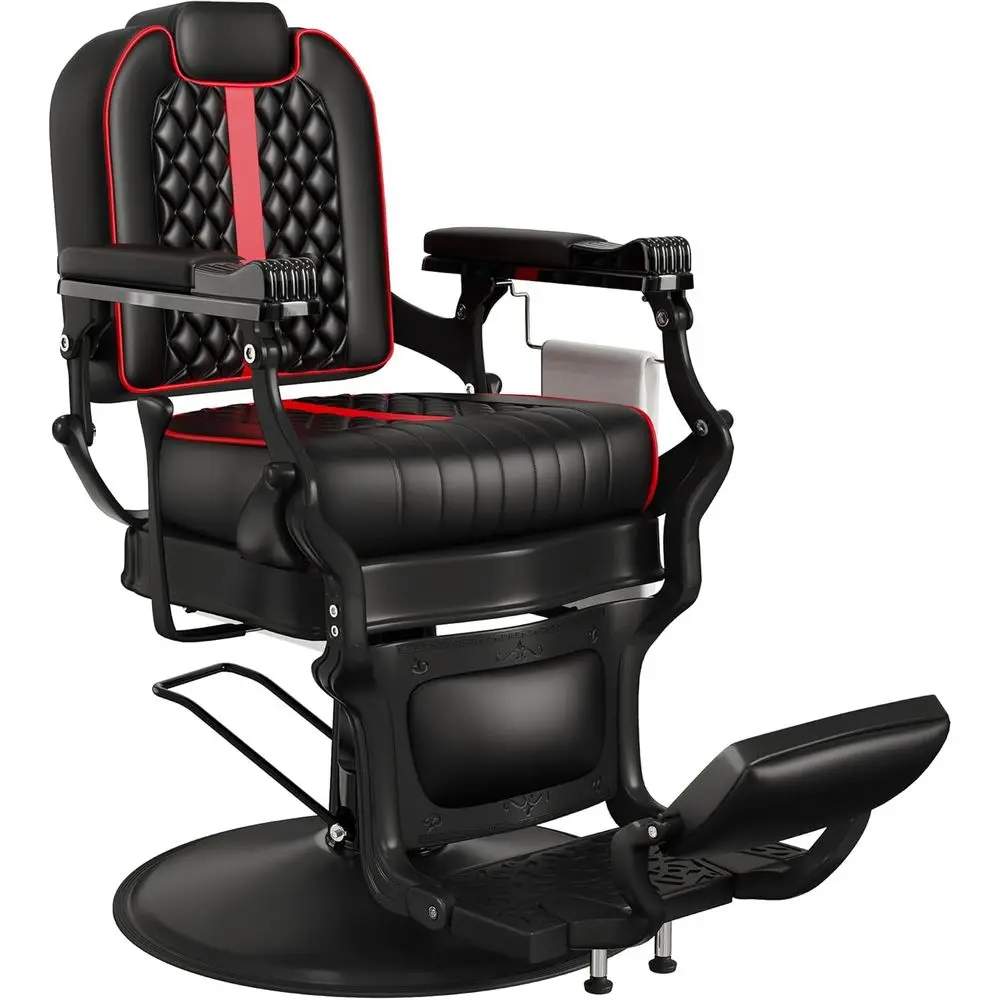 Прочное стальное парикмахерское кресло с удобным механизмом откидывания и съемной подставкой, выдерживает до 550 фунтов (250 кг)
Прочное стальное парикмахерское кресло с удобным механизмом откидывания и съемной подставкой, выдерживает до 550 фунтов (250 кг)