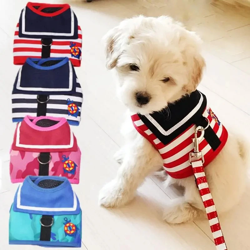 Soft Breathable Navy Style Leash Set for Small and Medium Dogs, Chihuahua Puppy Collar, Chest Strap, Pet Clothes
Soft Breathable Navy Style Leash Set for Small and Medium Dogs, Chihuahua Puppy Collar, Chest Strap, Pet Clothes