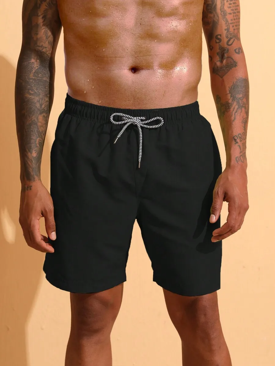 Men's Minimalist Drawstring Waist Solid Color Beach Shorts
Men's Minimalist Drawstring Waist Solid Color Beach Shorts
