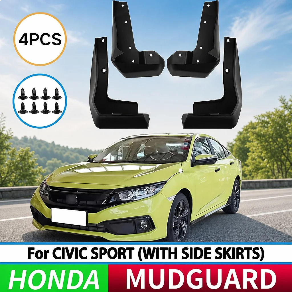 Splash Guards Mudguards Compatible with 2019 Civic Sport Edition Side Skirts Front Rear Wheel Mud Flaps
Splash Guards Mudguards Compatible with 2019 Civic Sport Edition Side Skirts Front Rear Wheel Mud Flaps