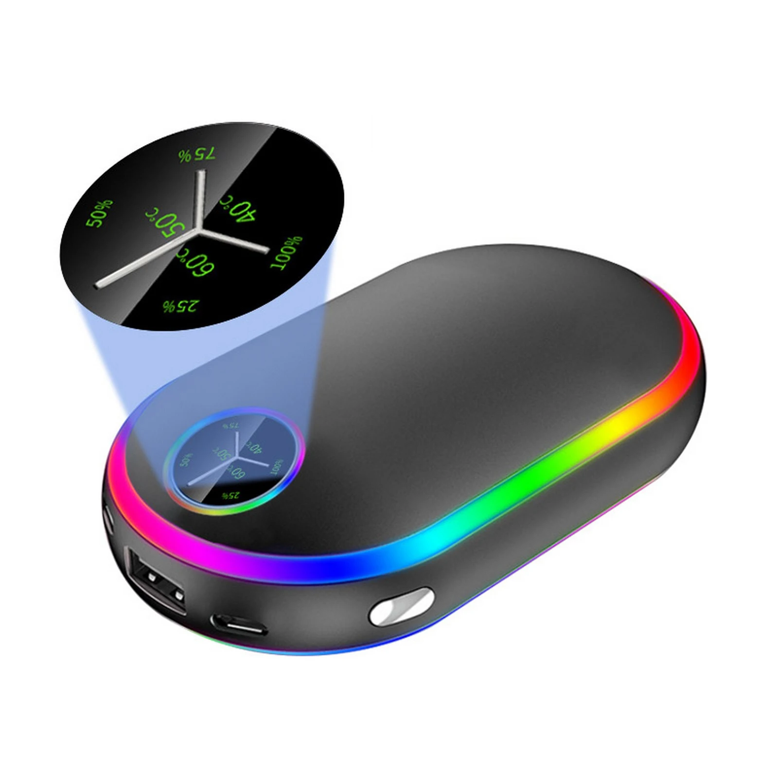 2023 Winter Portable Electric Pocket Hand Heating Stove Hand Warmer USB Rechargeable Heater One-sided Power Bank Charger
2023 Winter Portable Electric Pocket Hand Heating Stove Hand Warmer USB Rechargeable Heater One-sided Power Bank Charger