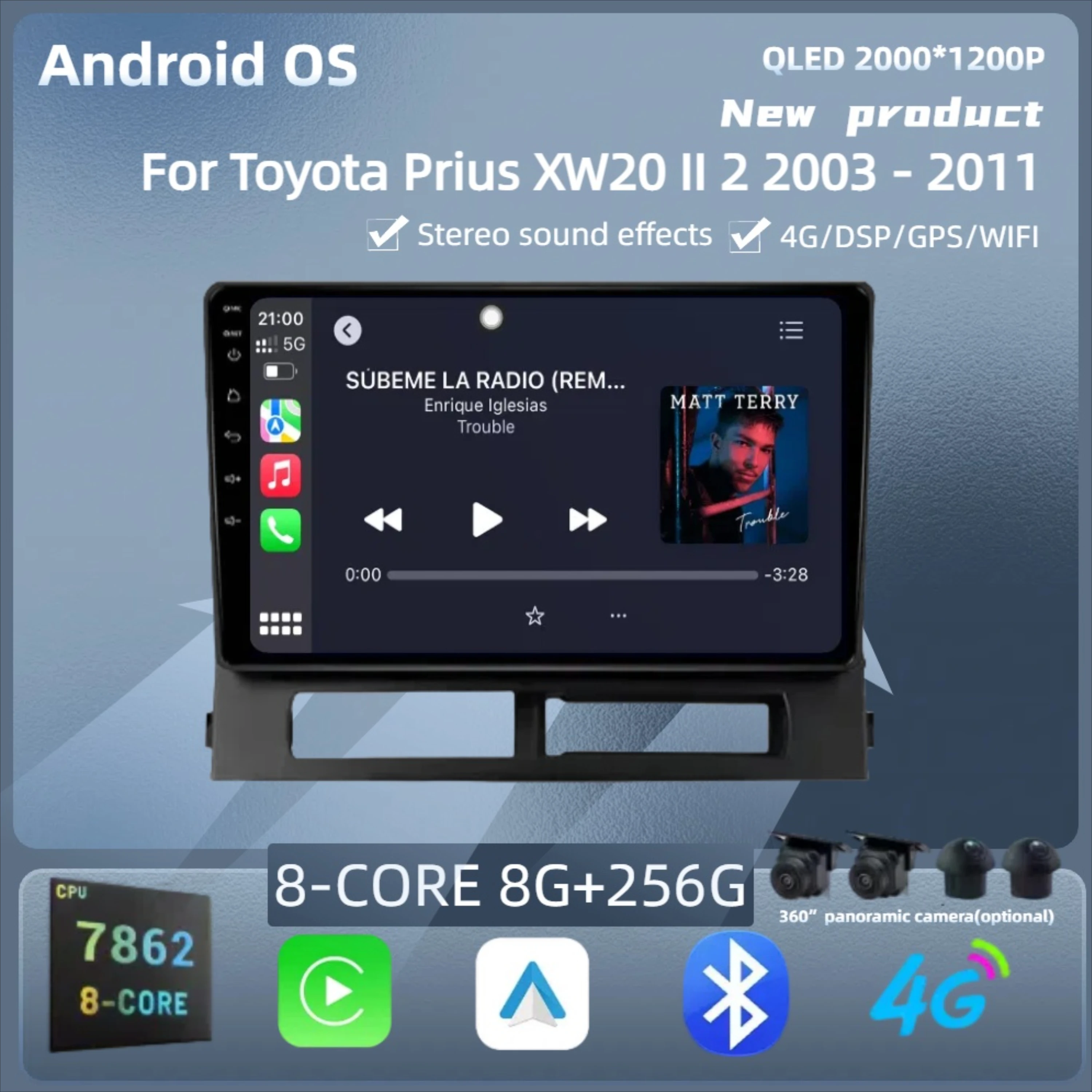 For Toyota Prius XW20 II 2 2003 - 2011 Car Radio Android 14 Multimedia Navigation Carplay Screen Stereo
For Toyota Prius XW20 II 2 2003 - 2011 Car Radio Android 14 Multimedia Navigation Carplay Screen Stereo
