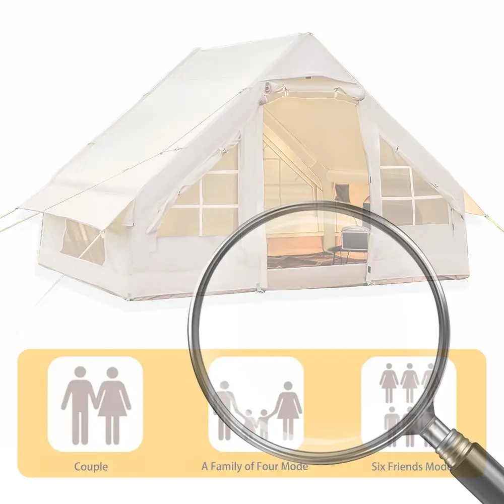 Надувная палатка, дышащая портативная палатка для глэмпинга, ткань Оксфорд, воздушная семейная туннельная палатка, простая установка, дом на 4-6 человек
Надувная палатка, дышащая портативная палатка для глэмпинга, ткань Оксфорд, воздушная семейная туннельная палатка, простая установка, дом на 4-6 человек