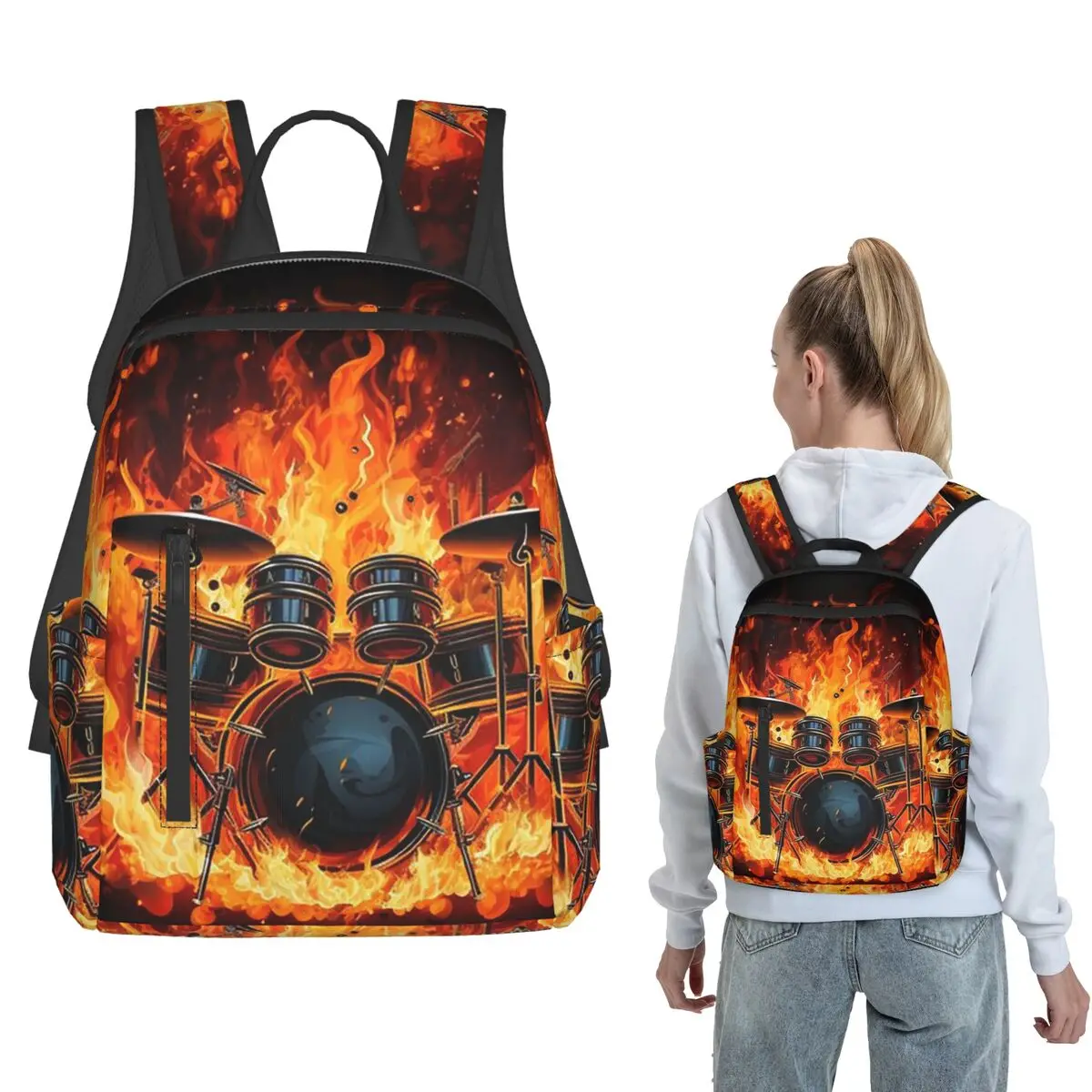 Blue Flame Drum Backpack Daypack Boys Girls BookBag School Bag Shoulder Bags for Men Women
Blue Flame Drum Backpack Daypack Boys Girls BookBag School Bag Shoulder Bags for Men Women