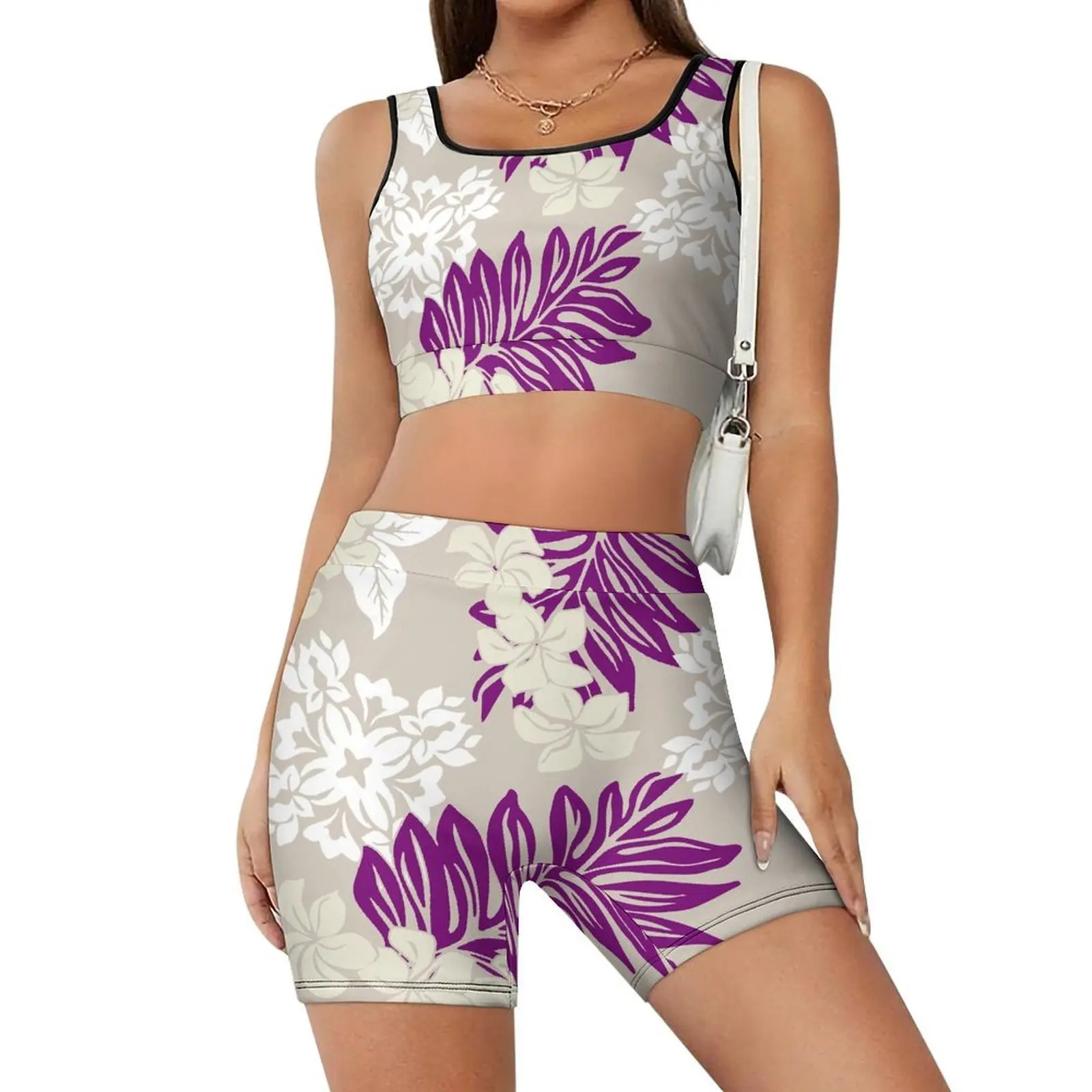 Комплект полинезийской женской одежды для йоги: комплект из двух высококачественных спортивных одежды для йоги и настраиваемых моделей Wea для тренировок по пилатесу
Комплект полинезийской женской одежды для йоги: комплект из двух высококачественных спортивных одежды для йоги и настраиваемых моделей Wea для тренировок по пилатесу