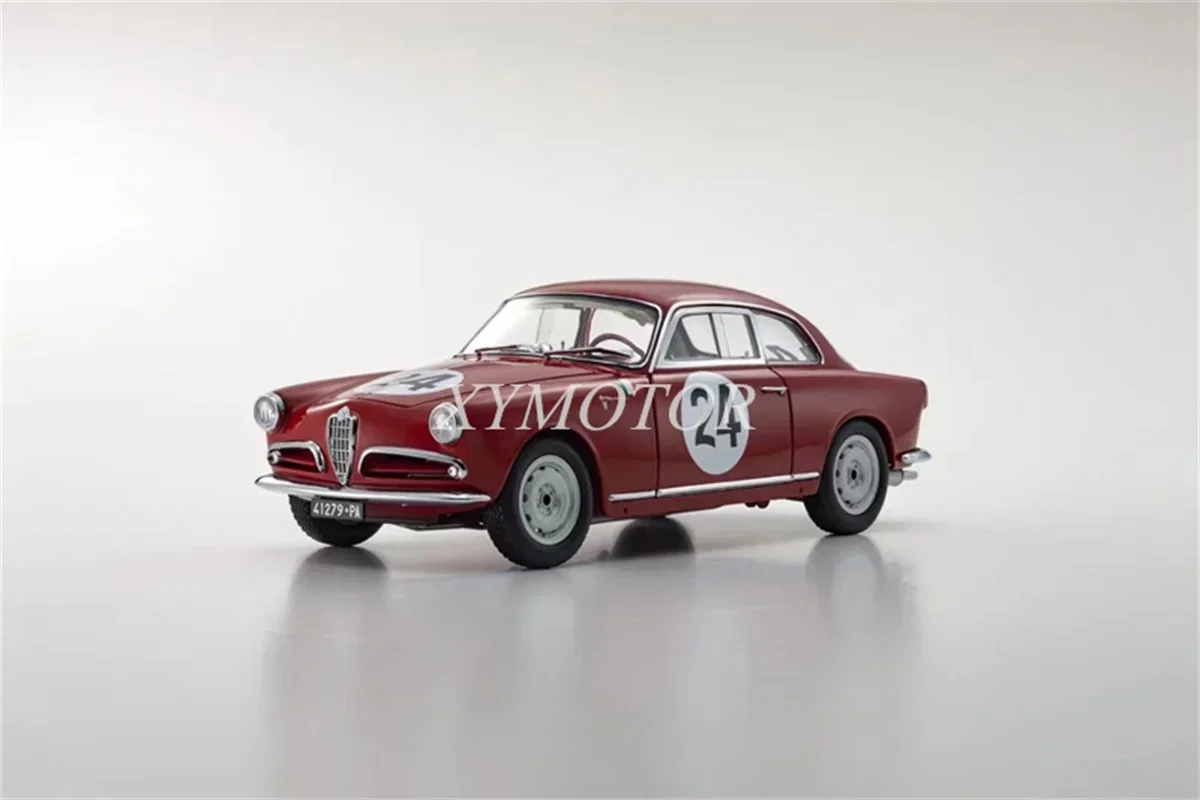 Модель автомобиля KYOSHO 1:18 для Alfa Romeo Giulietta SV 1958 Targa Florio #24, литые модели автомобиля, красные игрушки, подарки, хобби, демонстрационная коллекция
Модель автомобиля KYOSHO 1:18 для Alfa Romeo Giulietta SV 1958 Targa Florio #24, литые модели автомобиля, красные игрушки, подарки, хобби, демонстрационная коллекция